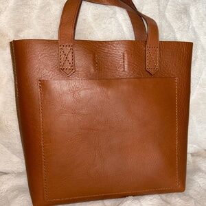 Madewell the mini transport tote. New with tags. English Saddle leather.